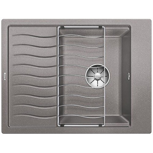 BLANCO Elon 45 S Infino drez, bez excentru Silgranit, aluminium 524826 BLANCO Elon 45 S Infino drez, bez excentru Silgranit, aluminium 524826