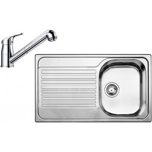 BLANCO set TIPO 45 S nerez prírodný lesk 860 x 500 mm + Daras-S batéria chróm BLANCO set TIPO 45 S nerez prírodný lesk 860 x 500 mm + Daras-S batéria chróm