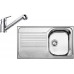 BLANCO set TIPO 45 S nerez prírodný lesk 860 x 500 mm + Daras-S batéria chróm