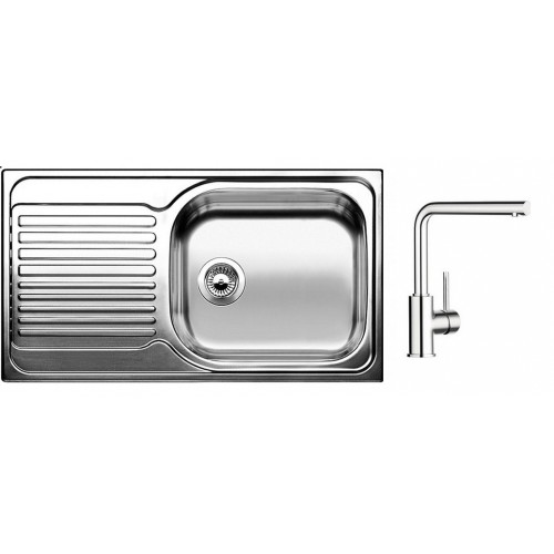 BLANCO Set drez TIPO XL 6 S nerez + batéria MILA chróm