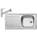 BLANCO set TOP EES drez nerez 860 x 435 mm + TIVO-S batéria chróm