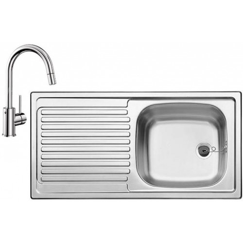 BLANCO set TOP EES drez nerez 860 x 435 mm + MIDA-S batéria chróm BLANCO set TOP EES drez nerez 860 x 435 mm + MIDA-S batéria chróm