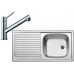 BLANCO set TOP EES prírodný nerez 860 x 435 mm + KANO-S batéria chróm