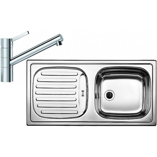 BLANCO set FLEX prírodný nerez 860 x 435 mm + TIVO batéria chróm BLANCO set FLEX prírodný nerez 860 x 435 mm + TIVO batéria chróm