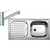 BLANCO set FLEX prírodný nerez 860 x 435 mm + TIVO batéria chróm