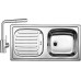 BLANCO set FLEX prírodný nerez 860 x 435 mm + MILA-S batéria chróm