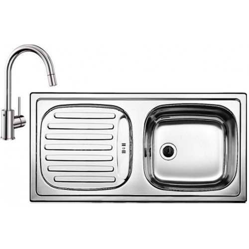 BLANCO set FLEX prírodný nerez 860 x 435 mm + MIDA-S batéria chróm BLANCO set FLEX prírodný nerez 860 x 435 mm + MIDA-S batéria chróm