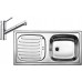 BLANCO set FLEX prírodný nerez 860 x 435 mm + KANO-S batéria chróm