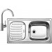 BLANCO set FLEX MINI drez nerez 780 x 435 mm + MIDA batéria chróm