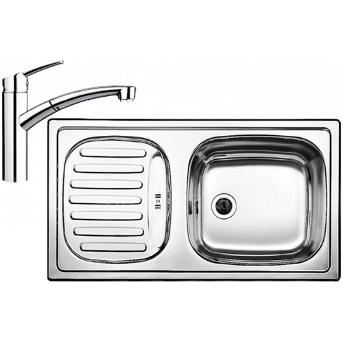 BLANCO set FLEX MINI drez nerez 780 x 435 mm + NEA-S batéria chróm BLANCO set FLEX MINI drez nerez 780 x 435 mm + NEA-S batéria chróm