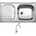 BLANCO set FLEX MINI drez nerez 780 x 435 mm + MIDA-S batéria chróm