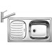 BLANCO set FLEX MINI drez nerez 780 x 435 mm + KANO-S batéria chróm