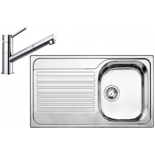 BLANCO set TIPO 45 S Compact prírodnou nerez 780 x 500 mm + KANO-S batéria chróm BLANCO set TIPO 45 S Compact prírodnou nerez 780 x 500 mm + KANO-S batéria chróm