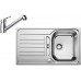 BLANCO set LANTOS 45 S nerez kartáčovaný s excentrom 860 x 500 mm + Daras-S batéria chróm