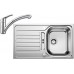 BLANCO set LANTOS 45 S nerez kartáčovaný s excentrom 860 x 500 mm 514008 + BRAVON-S batér