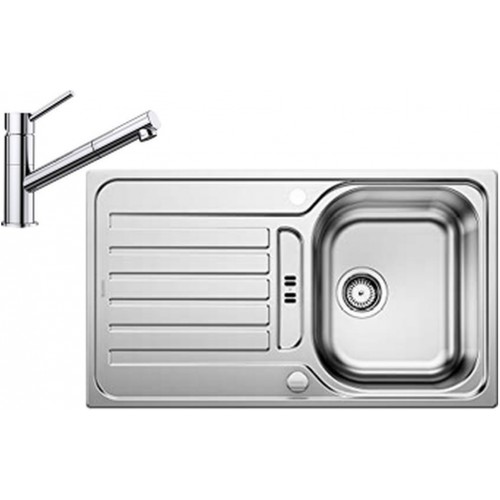 BLANCO set LANTOS 45 S nerez kartáčovaný s excentrom 860 x 500 mm + KANO-S batéria chróm