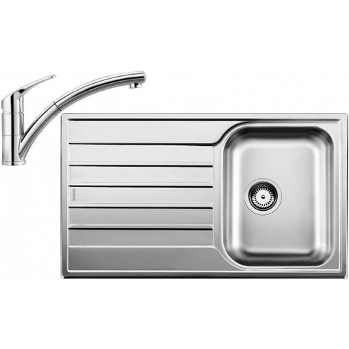BLANCO set LIVIT 45 S Salto nerez kartáčovaný 860 x 500 mm 514786 + BRAVON-S batéria chróm BLANCO set LIVIT 45 S Salto nerez kartáčovaný 860 x 500 mm 514786 + BRAVON-S batéria chróm