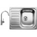BLANCO set Tipo 45 S mini 3 1/2 nerez kartáčovaný 605 x 500 mm + MIDA batéria chróm