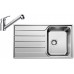 BLANCO set LEMIS 45 S-IF nerez kartáčovaný 860 x 500 mm + Daras-S batéria chróm