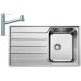 BLANCO set LEMIS 45 S-IF nerez kartáčovaný 860 x 500 mm + AMBIS-S batéria chróm