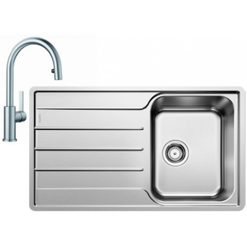 BLANCO set LEMIS 45 S-IF nerez kartáčovaný 860 x 500 mm + CANDOR-S batéria chróm BLANCO set LEMIS 45 S-IF nerez kartáčovaný 860 x 500 mm + CANDOR-S batéria chróm