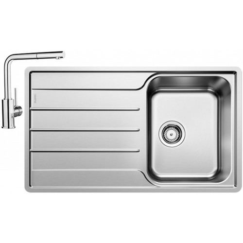 BLANCO set LEMIS XL 6 S-IF nerez kartáčovaný 1000 x 500 mm + MILA-S batéria chróm