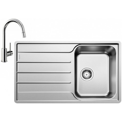 BLANCO set LEMIS XL 6 S-IF nerez kartáčovaný 1000 x 500 mm + MIDA-S batéria chróm