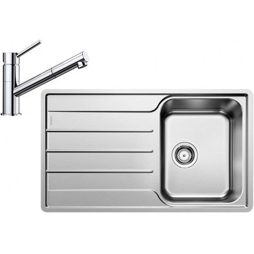 BLANCO set LEMIS XL 6 S-IF nerez kartáčovaný 1000 x 500 mm + KANO-S batéria chróm