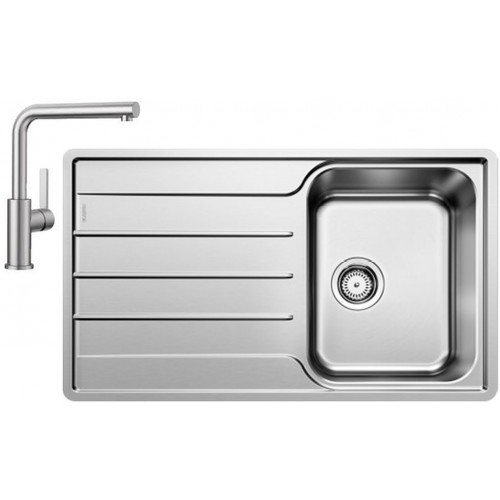 BLANCO set LEMIS XL 6 S-IF nerez kartáčovaný 1000 x 500 mm + LANORA batéria chróm BLANCO set LEMIS XL 6 S-IF nerez kartáčovaný 1000 x 500 mm + LANORA batéria chróm