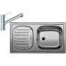 BLANCO set FLEX mini profilovaný nerez 780 x 435 mm 512032 + TIVO batéria chróm 517599