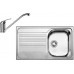 BLANCO set MAGNAT prírodný nerez 860 x 435 mm + Daras batéria chróm