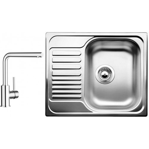 BLANCO set TIPO 45 S Mini nerez profilovaný 605 x 500 mm 516525 + MILA batéria chróm 51941 BLANCO set TIPO 45 S Mini nerez profilovaný 605 x 500 mm 516525 + MILA batéria chróm 51941