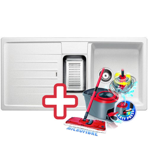 BLANCO Metra 6 S drez Silgranit biela 513046 + ZADARMO VILEDA MOP Easy wring