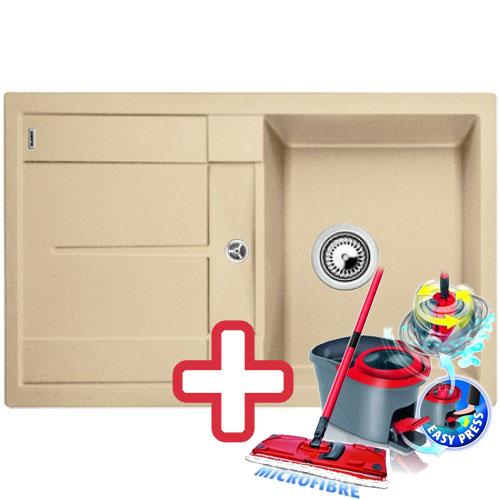 BLANCO Metra 45 S drez Silgranit šampáň 513933 + ZADARMO VILEDA MOP Easy wring BLANCO Metra 45 S drez Silgranit šampáň 513933 + ZADARMO VILEDA MOP Easy wring