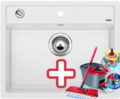BLANCO DALAGO 6 drez Silgranit biela, 514199 + ZADARMO VILEDA MOP Easy wring