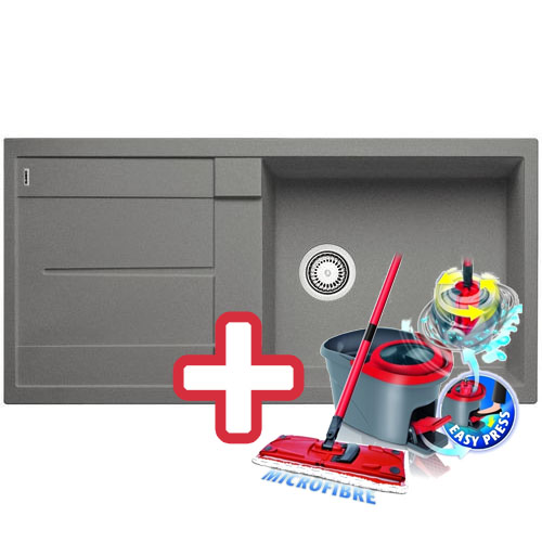 BLANCO Metra XL 6 S drez vrátane sifónu, hliníková metalíza 515135 + ZADARMO VILEDA MOP BLANCO Metra XL 6 S drez vrátane sifónu, hliníková metalíza 515135 + ZADARMO VILEDA MOP