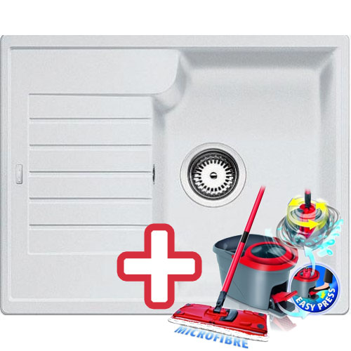 BLANCO Zia 40 S Silgranit drez biela, 516922 + ZADARMO VILEDA MOP Easy wring BLANCO Zia 40 S Silgranit drez biela, 516922 + ZADARMO VILEDA MOP Easy wring