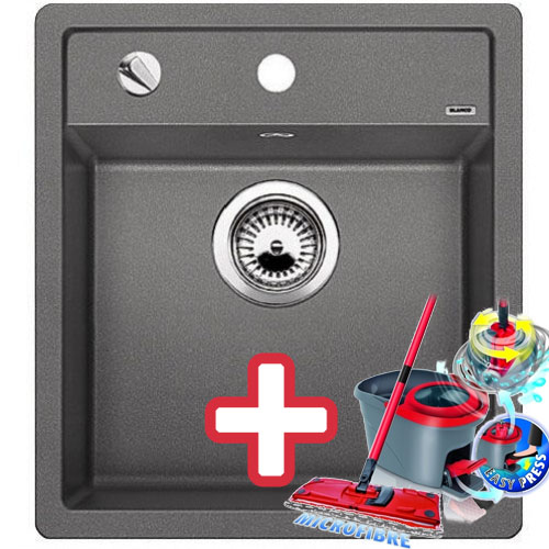 BLANCO DALAGO 45 Silgranit drez hliníková metalíza 517157 + ZADARMO VILEDA MOP Easy wring