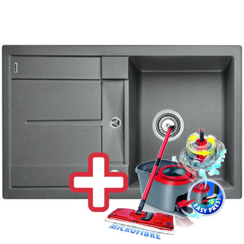 BLANCO Metra 45 S Compact drez Silgranit hliníková metalíza 519563 + ZADARMO VILEDA MOP
