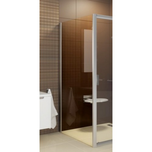 RAVAK Blix BLPS-90 pevná sprchová stena, bright alu + Grafit 9BH70C00ZH