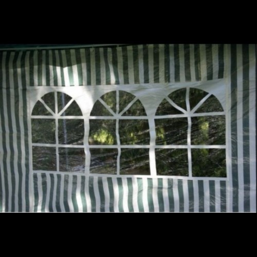 Bočnice k záhradnému altánku 2ks s oknami, bielo zelená 3401/24