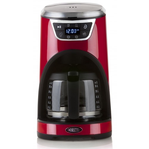 Boretti Kávovar s časovačom 1000 W, červený B411 Boretti Kávovar s časovačom 1000 W, červený B411