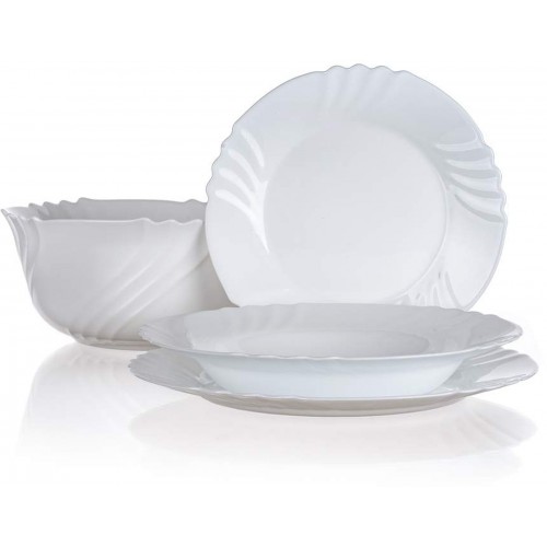 BORMIOLI Ebro Sada tanierov biela, 19 ks 05402404 BORMIOLI Ebro Sada tanierov biela, 19 ks 05402404