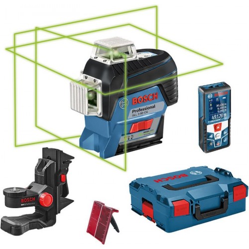 BOSCH GLL 3-80 CG Professional Krížový laser + GLM 50 C laserový merač 0601063T04 BOSCH GLL 3-80 CG Professional Krížový laser + GLM 50 C laserový merač 0601063T04