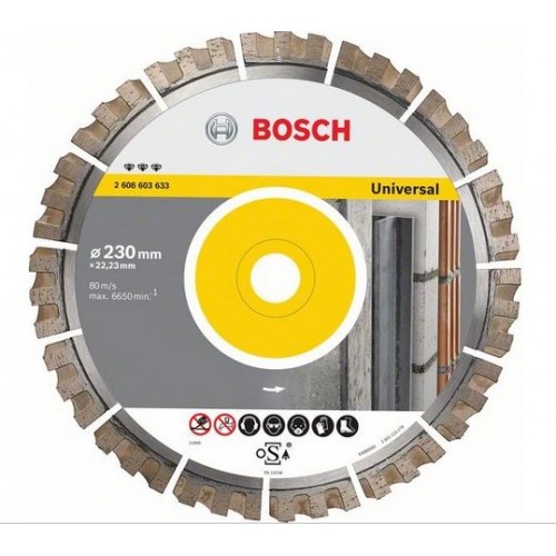 BOSCH Diamantový rezací kotúč Best for Universal 230x22, 33mm, 2608603633 BOSCH Diamantový rezací kotúč Best for Universal 230x22, 33mm, 2608603633