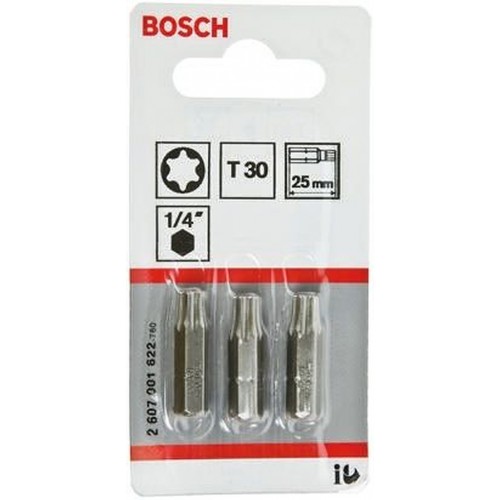 BOSCH Extra-Hart Skrutkovacie bit zvlášť tvrdý, T30, 25 mm, 3ks 2607001622