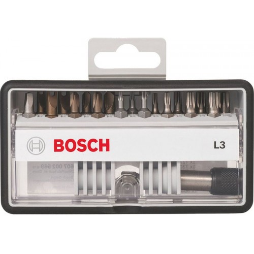 BOSCH 18+1 dielna sada skrutkovacích bitov Robust Line, L Extra-Hart 2607002569