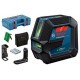 BOSCH GLL 2-15 G Čiarový laser, 4x batéria 1,5 AA + Kufor 0601063W02