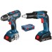 BOSCH GSR 18 V-EC TE + GSR 18-2-LI Plus + 2 x 4,0 Ah + L-Boxx 0615990HS1