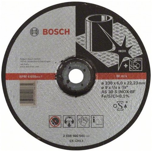 BOSCH Expert for Inox Hrubovací kotúč profilovaný, 230x23,22x6mm 2608600541